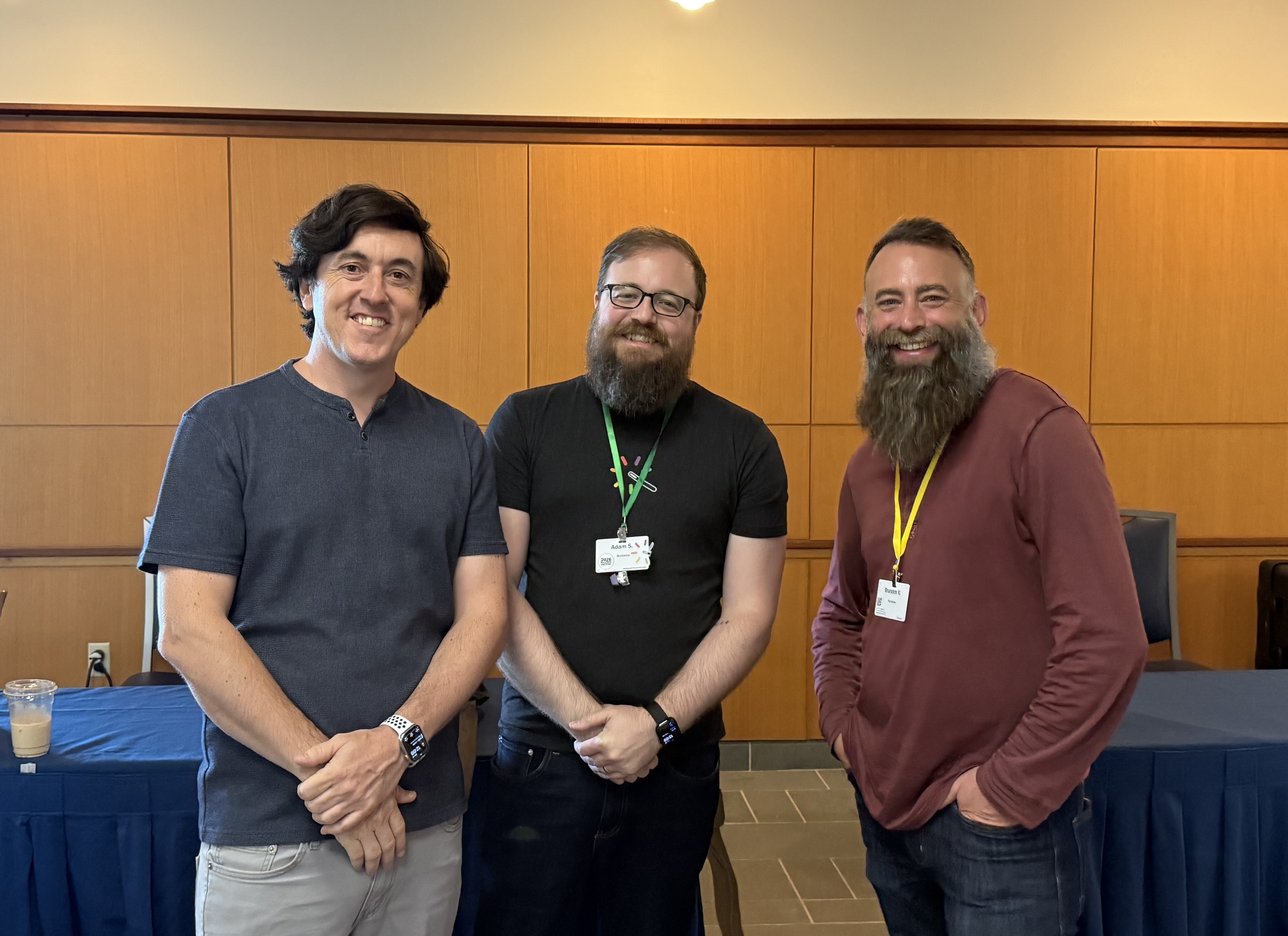 John Britton, Adam Selby, and Brandon Valentine from Workbrew.